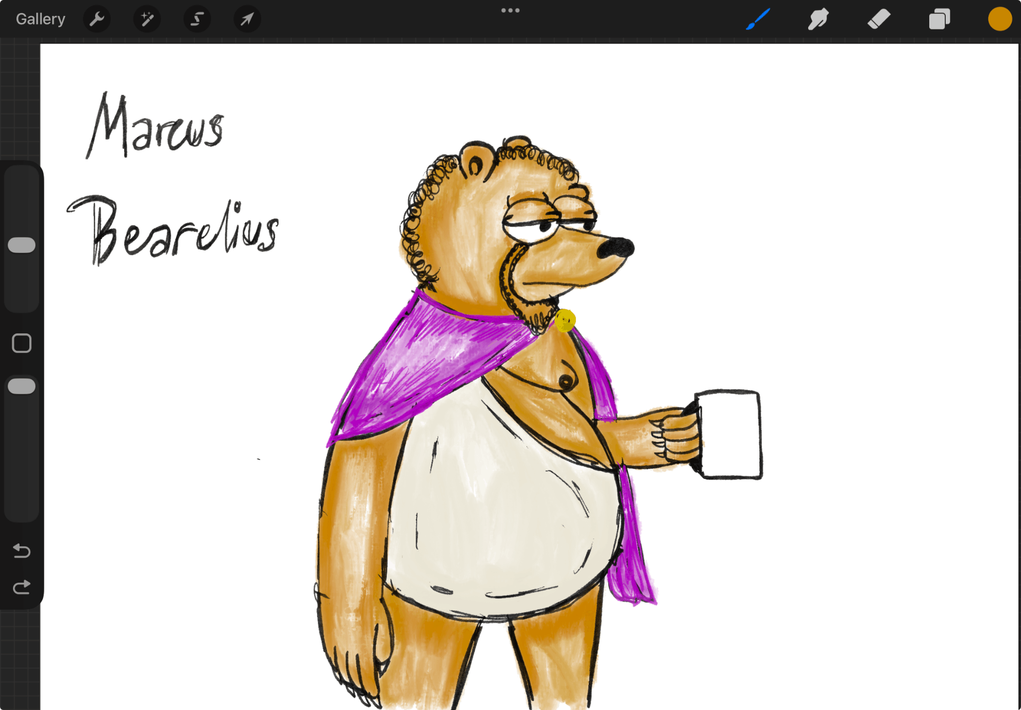 Original art for Daily Bear Stoic